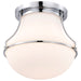 SATCO/NUVO Valdora 1 Light Flush Mount 14 Inch Polished Nickel White Opal Glass (60-7871)