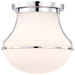 SATCO/NUVO Valdora 1 Light Flush Mount 14 Inch Polished Nickel White Opal Glass (60-7871)