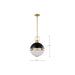 SATCO/NUVO Everton 2 Light 14 Light Pendant 14 Inch Matte Black And Brass Finish Etched Opal Glass (60-7878)