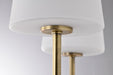 SATCO/NUVO Cordello 2 Light Sconce Vintage Brass Finish Etched White Opal Glass (60-7882)