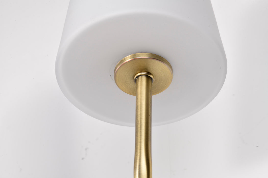 SATCO/NUVO Cordello 2 Light Sconce Vintage Brass Finish Etched White Opal Glass (60-7882)