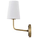 SATCO/NUVO Cordello 1 Light Sconce Vintage Brass Finish Etched White Opal Glass (60-7883)