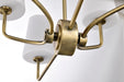 SATCO/NUVO Cordello 6 Light Island Pendant Vintage Brass Finish Etched White Opal Glass (60-7886)
