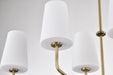 SATCO/NUVO Cordello 6 Light Island Pendant Vintage Brass Finish Etched White Opal Glass (60-7886)