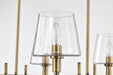SATCO/NUVO Brookside 6 Light Island Pendant Vintage Brass Finish Clear Glass (60-7887)