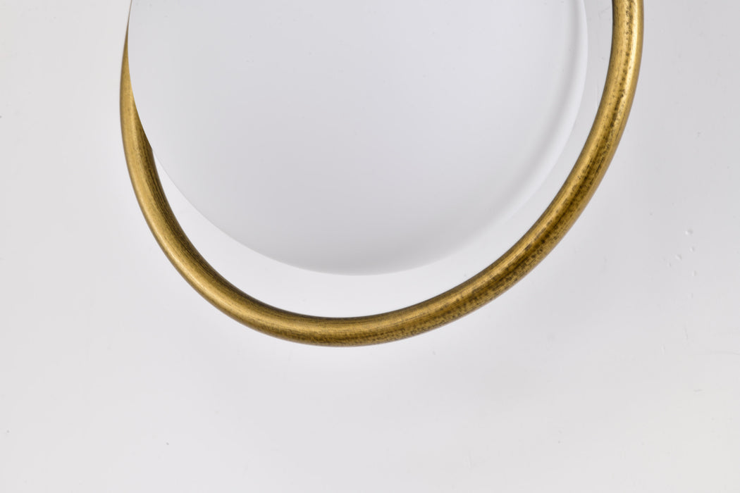 SATCO/NUVO Admiral 1 Light Wall Sconce Matte Black And Natural Brass Finish White Opal Glass (60-7901)