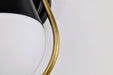 SATCO/NUVO Admiral 1 Light Wall Sconce Matte Black And Natural Brass Finish White Opal Glass (60-7901)