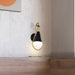 SATCO/NUVO Admiral 1 Light Wall Sconce Matte Black And Natural Brass Finish White Opal Glass (60-7901)