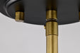 SATCO/NUVO Admiral 1 Light Pendant 6 Inch Matte Black And Natural Brass Finish White Opal Glass (60-7902)