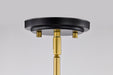 SATCO/NUVO Admiral 1 Light Pendant 10 Inch Matte Black And Natural Brass Finish White Opal Glass (60-7903)