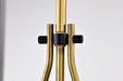 SATCO/NUVO Admiral 1 Light Pendant 10 Inch Matte Black And Natural Brass Finish White Opal Glass (60-7903)