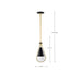 SATCO/NUVO Admiral 1 Light Pendant 10 Inch Matte Black And Natural Brass Finish White Opal Glass (60-7903)