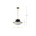 SATCO/NUVO Lafayette 1 Light Pendant 18 Inch Matte Black Finish With Natural Brass Accents And White Opal Glass (60-7908)