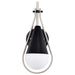 SATCO/NUVO Admiral 1 Light Wall Sconce Matte Black And Brushed Nickel Finish White Opal Glass (60-7911)