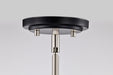 SATCO/NUVO Admiral 1 Light Pendant 6 Inch Matte Black And Brushed Nickel Finish White Opal Glass (60-7912)