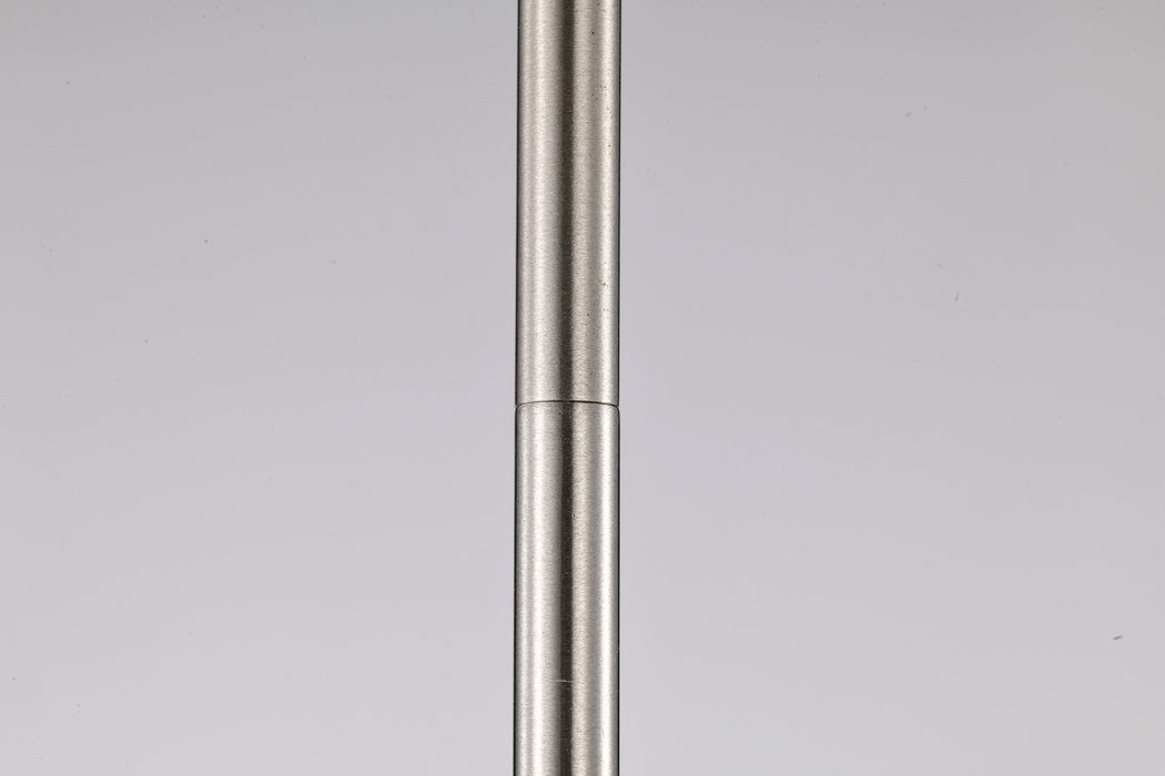 SATCO/NUVO Admiral 1 Light Pendant 6 Inch Matte Black And Brushed Nickel Finish White Opal Glass (60-7912)