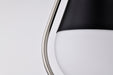 SATCO/NUVO Admiral 1 Light Pendant 6 Inch Matte Black And Brushed Nickel Finish White Opal Glass (60-7912)