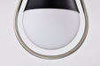 SATCO/NUVO Admiral 1 Light Pendant 6 Inch Matte Black And Brushed Nickel Finish White Opal Glass (60-7912)