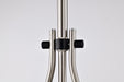 SATCO/NUVO Admiral 1 Light Pendant 6 Inch Matte Black And Brushed Nickel Finish White Opal Glass (60-7912)