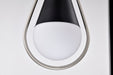 SATCO/NUVO Admiral 1 Light Pendant 10 Inch Matte Black And Brushed Nickel Finish White Opal Glass (60-7913)