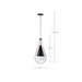 SATCO/NUVO Admiral 1 Light Pendant 10 Inch Matte Black And Brushed Nickel Finish White Opal Glass (60-7913)