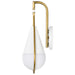 SATCO/NUVO Admiral 1 Light Wall Sconce Matte White And Natural Brass Finish White Opal Glass (60-7921)