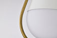 SATCO/NUVO Admiral 1 Light Pendant 6 Inch Matte White And Natural Brass Finish White Opal Glass (60-7922)