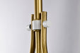 SATCO/NUVO Admiral 1 Light Pendant 6 Inch Matte White And Natural Brass Finish White Opal Glass (60-7922)