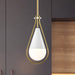 SATCO/NUVO Admiral 1 Light Pendant 6 Inch Matte White And Natural Brass Finish White Opal Glass (60-7922)