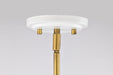 SATCO/NUVO Admiral 1 Light Pendant 10 Inch Matte White And Natural Brass Finish White Opal Glass (60-7923)
