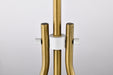 SATCO/NUVO Admiral 1 Light Pendant 10 Inch Matte White And Natural Brass Finish White Opal Glass (60-7923)