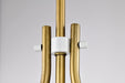 SATCO/NUVO Admiral 1 Light Pendant 10 Inch Matte White And Natural Brass Finish White Opal Glass (60-7923)