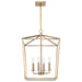 SATCO/NUVO Emma 4-Light Small Pendant 60W Maximum 120V Burnished Brass Finish (60-7931)