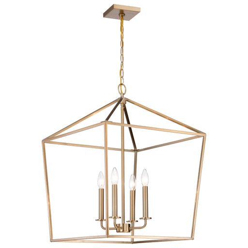 SATCO/NUVO Emma 4-Light Large Pendant 60W Maximum 120V Burnished Brass Finish (60-7932)