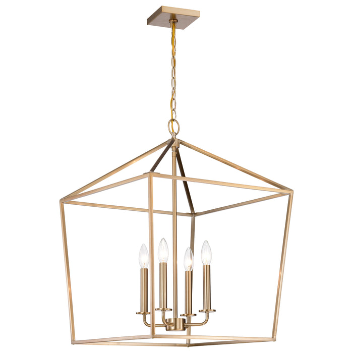 SATCO/NUVO Emma 4-Light Large Pendant 60W Maximum 120V Burnished Brass Finish (60-7932)