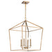 SATCO/NUVO Emma 4-Light Large Pendant 60W Maximum 120V Burnished Brass Finish (60-7932)