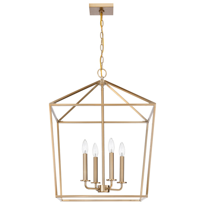 SATCO/NUVO Emma 4-Light Large Pendant 60W Maximum 120V Burnished Brass Finish (60-7932)