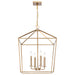 SATCO/NUVO Emma 4-Light Large Pendant 60W Maximum 120V Burnished Brass Finish (60-7932)