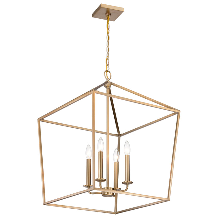 SATCO/NUVO Emma 4-Light Large Pendant 60W Maximum 120V Burnished Brass Finish (60-7932)