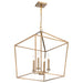 SATCO/NUVO Emma 4-Light Large Pendant 60W Maximum 120V Burnished Brass Finish (60-7932)