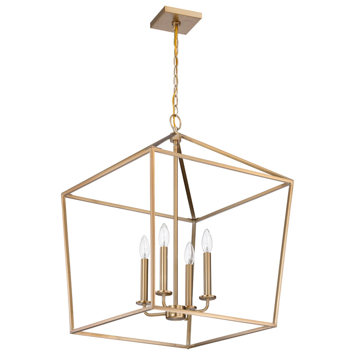 SATCO/NUVO Emma 4-Light Large Pendant 60W Maximum 120V Burnished Brass Finish (60-7932)