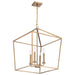 SATCO/NUVO Emma 4-Light Large Pendant 60W Maximum 120V Burnished Brass Finish (60-7932)