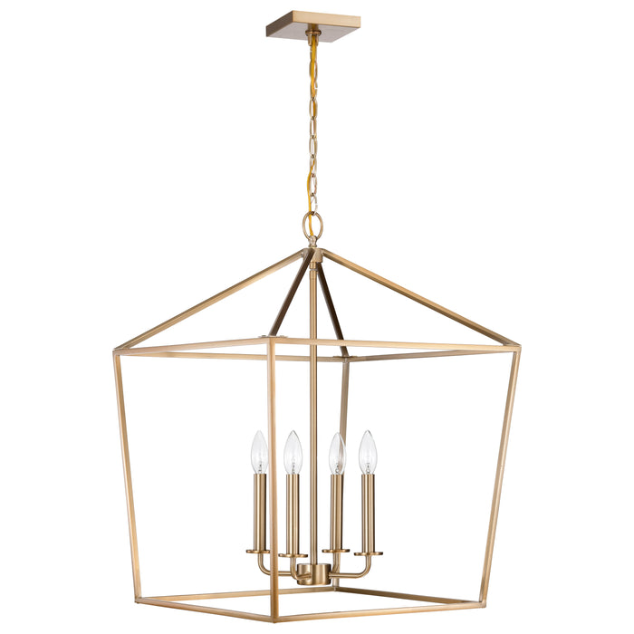 SATCO/NUVO Emma 4-Light Large Pendant 60W Maximum 120V Burnished Brass Finish (60-7932)