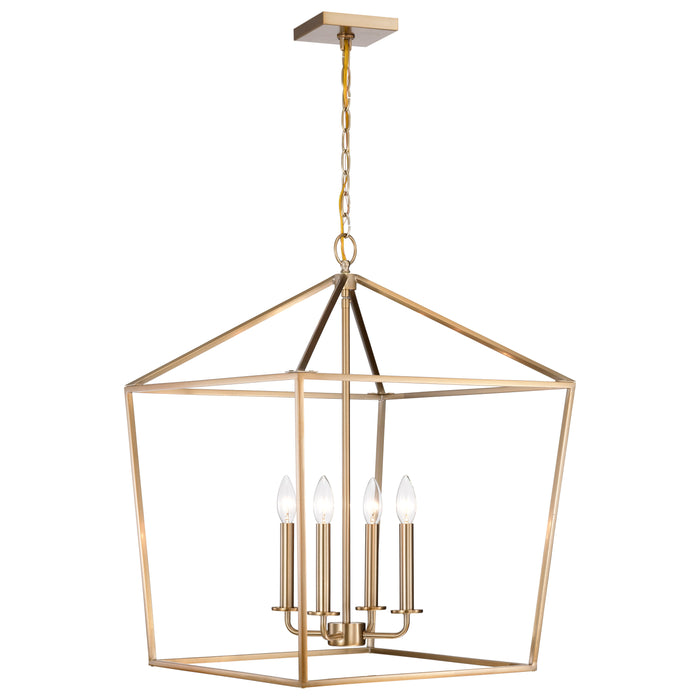 SATCO/NUVO Emma 4-Light Large Pendant 60W Maximum 120V Burnished Brass Finish (60-7932)