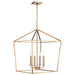 SATCO/NUVO Emma 4-Light Large Pendant 60W Maximum 120V Burnished Brass Finish (60-7932)