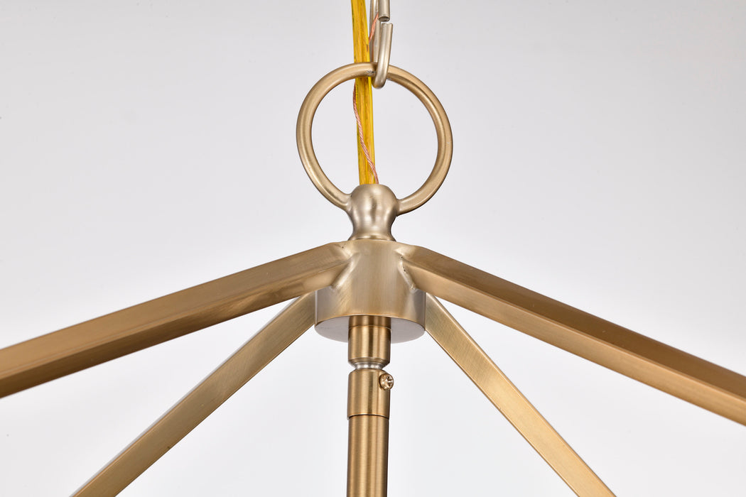 SATCO/NUVO Emma 4-Light Large Pendant 60W Maximum 120V Burnished Brass Finish (60-7932)