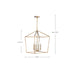 SATCO/NUVO Emma 4-Light Large Pendant 60W Maximum 120V Burnished Brass Finish (60-7932)