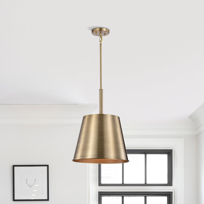 SATCO/NUVO Alexis 1-Light Large Pendant 100W Maximum 120V Burnished Brass And Gold Finish (60-7938)