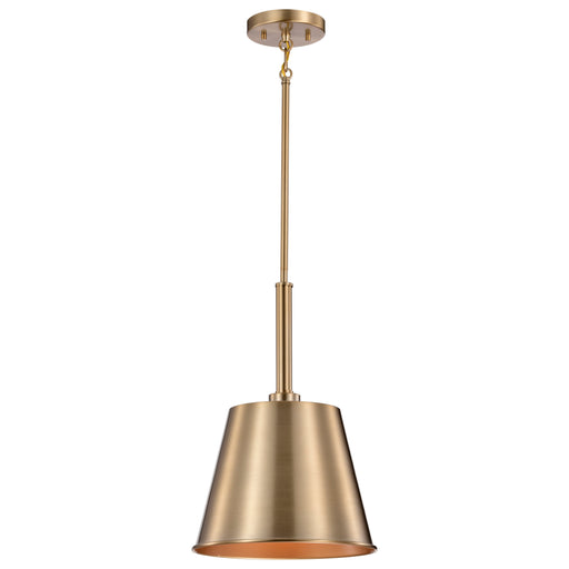 SATCO/NUVO Alexis 1-Light Small Pendant 100W Maximum 120V Burnished Brass And Gold Finish (60-7939)