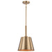 SATCO/NUVO Alexis 1-Light Small Pendant 100W Maximum 120V Burnished Brass And Gold Finish (60-7939)